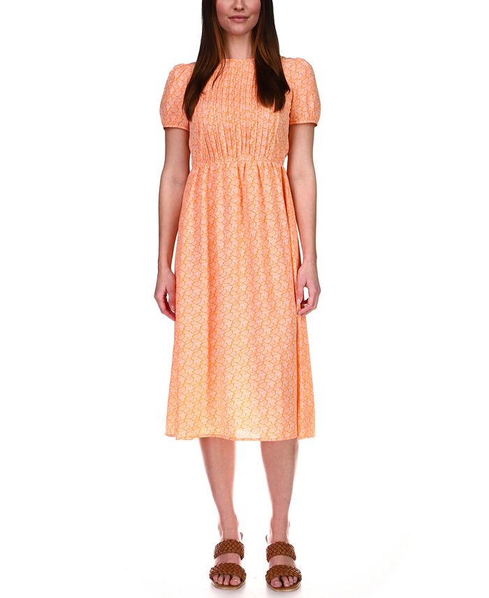 Michael Kors Pintuck Paisley Print Midi Dress Macy s