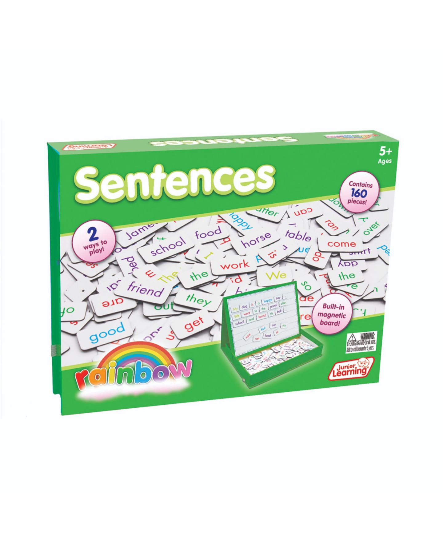Детские игрушки Redbox Rainbow Sentences Magnetic Sentence Building 160-Piece Activity Set, Ages 5+ — фото 1