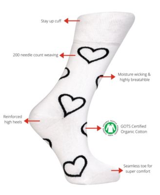 Hearts Bundle Women's 3 Pack Cotton Seamless Toe Novelty Socks