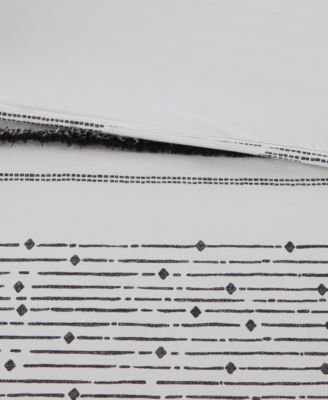 Nea Boho Stripe Cotton 3-Pc. Duvet Cover Set, Full/Queen