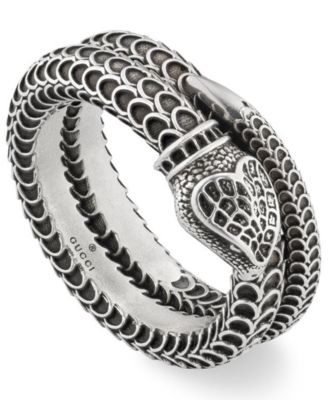 Gucci - Snake Coil Statement Ring in Sterling Silver