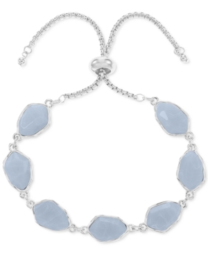 Style & Co Colored Stone Slider Bracelet, Created For Macy's In Pastel Blue