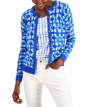 Charter Club Petite Tie-Dyed Cardigan Created for Macy's