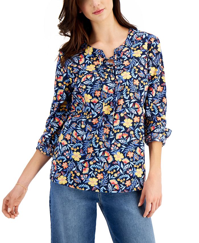 macy's style & co plus size tops