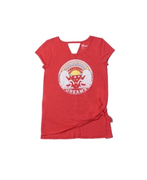 Epic Threads Big Girls Short Sleeve Knot Front Graphic Tee