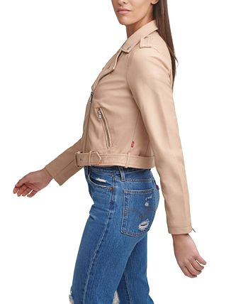 Levi's Women's Faux-Leather Moto Jacket & Reviews - Jackets & Blazers -  Women - Macy's