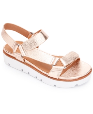Gentle Souls By Kenneth Cole Lavern Multi-strap Sandals Women's Shoes In Rose Gold