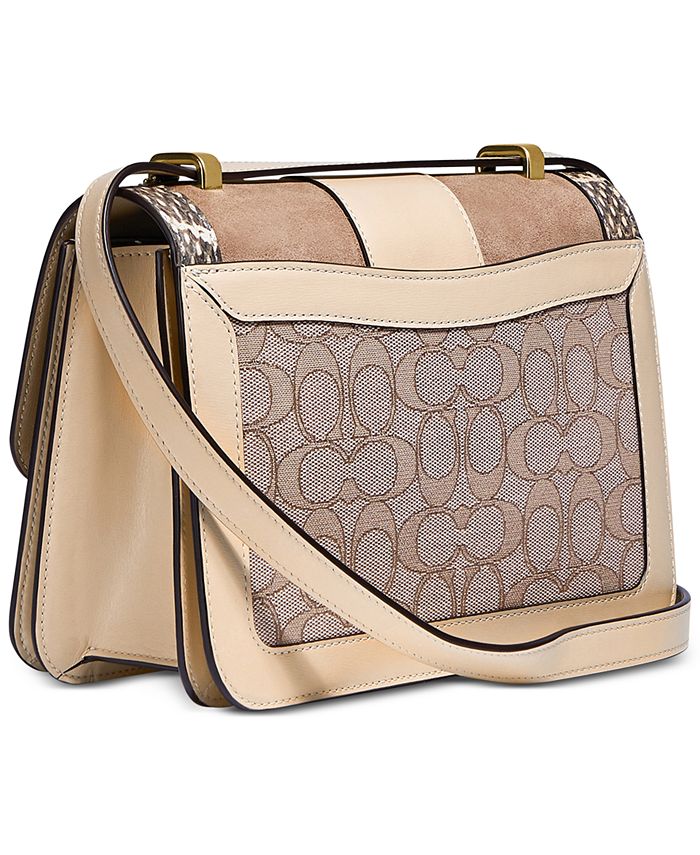 COACH Alie Shoulder Bag In Signature Jacquard With Snakeskin Detail