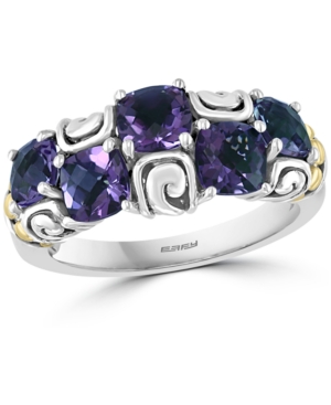 Effy Collection Kids' Effy Amethyst Statement Ring (2-1/2 Ct. T.w.) In Sterling Silver & 18k Gold-plate In Purple