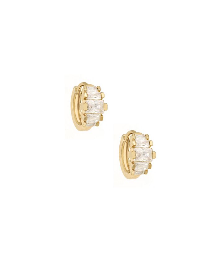 ETTIKA-MEDIUM THICK GOLD HOOPS main image 1