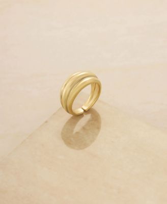 18K Gold Plated Dome Ring