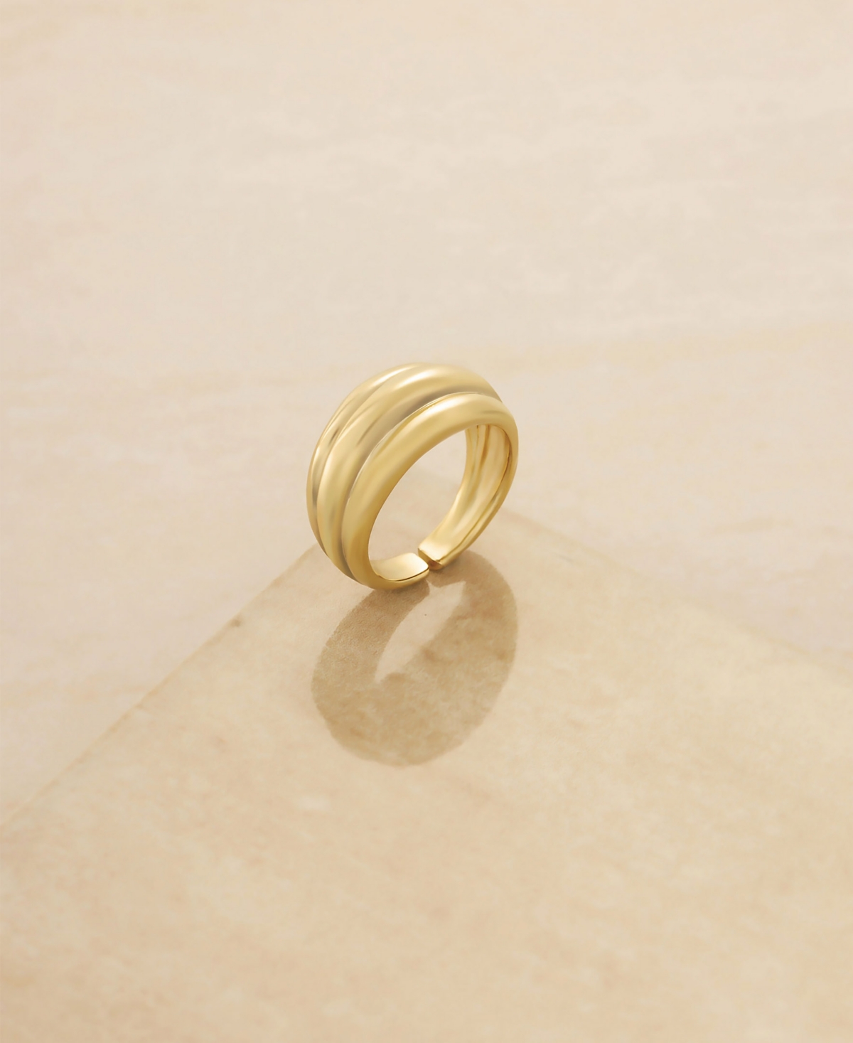 Ettika 18k Gold Plated Dome Ring In Gold