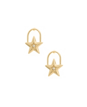 Shop Ettika Star Stud Earrings In Gold Plated