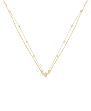 Shop Ettika Delicate Chain And Crystal Necklace In Gold Plated