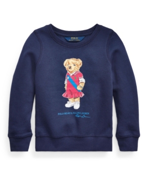 Little Girls Polo Bear Fleece Sweatshirt