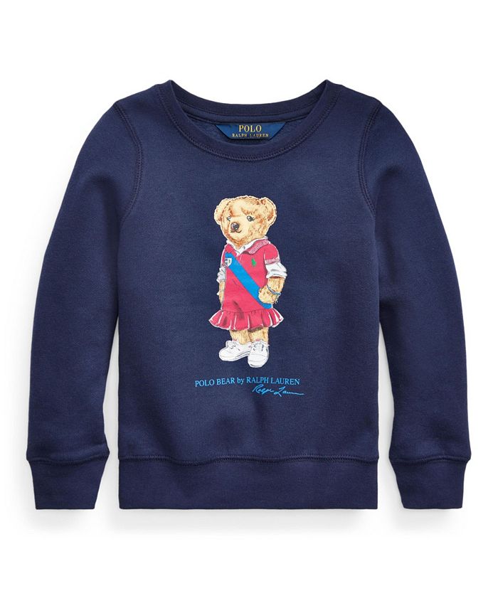 Polo Ralph Lauren Little Girls Polo Bear Fleece Sweatshirt 