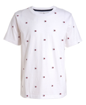 Toddler Boys Small Flag Print Short Sleeve Tee