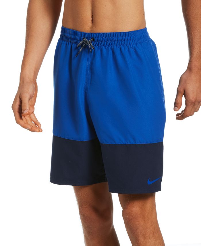 Nike Men's Split Colorblocked Swim Trunks - Macy's