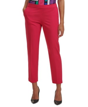 Calvin Klein Side-zip Straight-leg Pants In Cerise