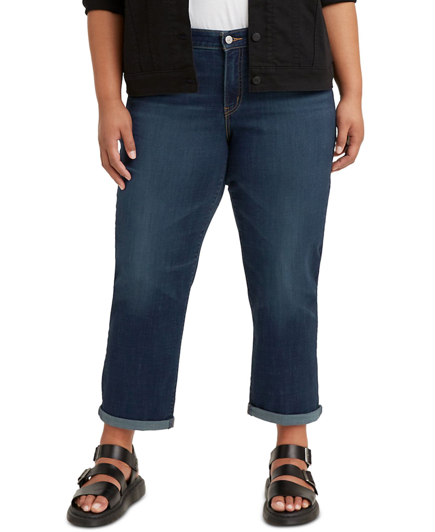 Женские джинсы Levi's Trendy Plus Size Boyfriend, цвет: Кобальтовый — фото 1