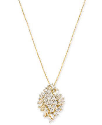 Wrapped in Love - Diamond Cluster Pendant Necklace (1 ct. t.w.) in 14k Gold