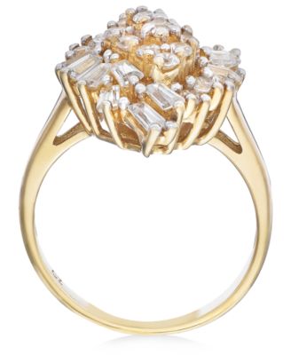 Diamond Cluster Ring (1 ct. t.w.) in 14k Gold, Created for Macy's