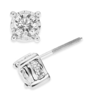 TruMiracle&reg; Diamond Stud Earrings (1-1/2 ct. t.w.) in 14k White, Yellow or Rose Gold