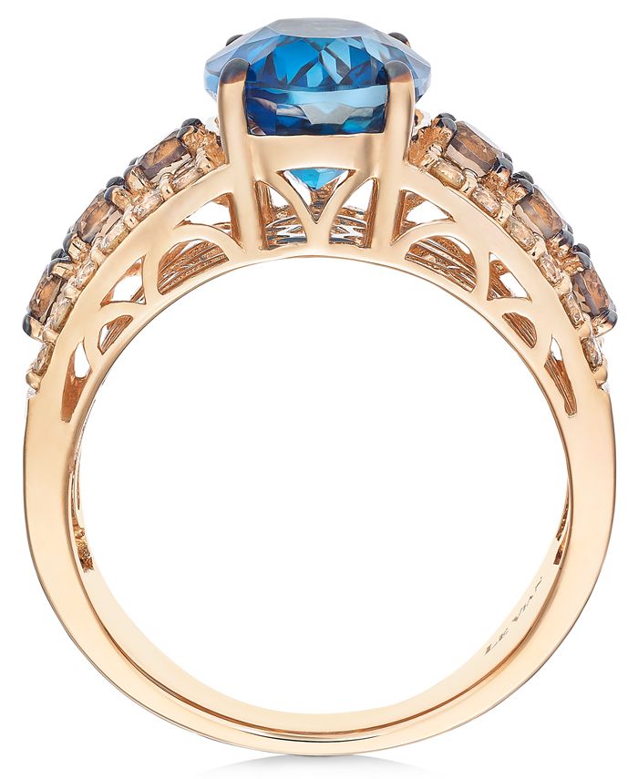 Le Vian - Multi-Gemstone (4-1/4 ct. t.w.) & Diamond (5/8 ct. t.w.) Ring in 14k Rose Gold