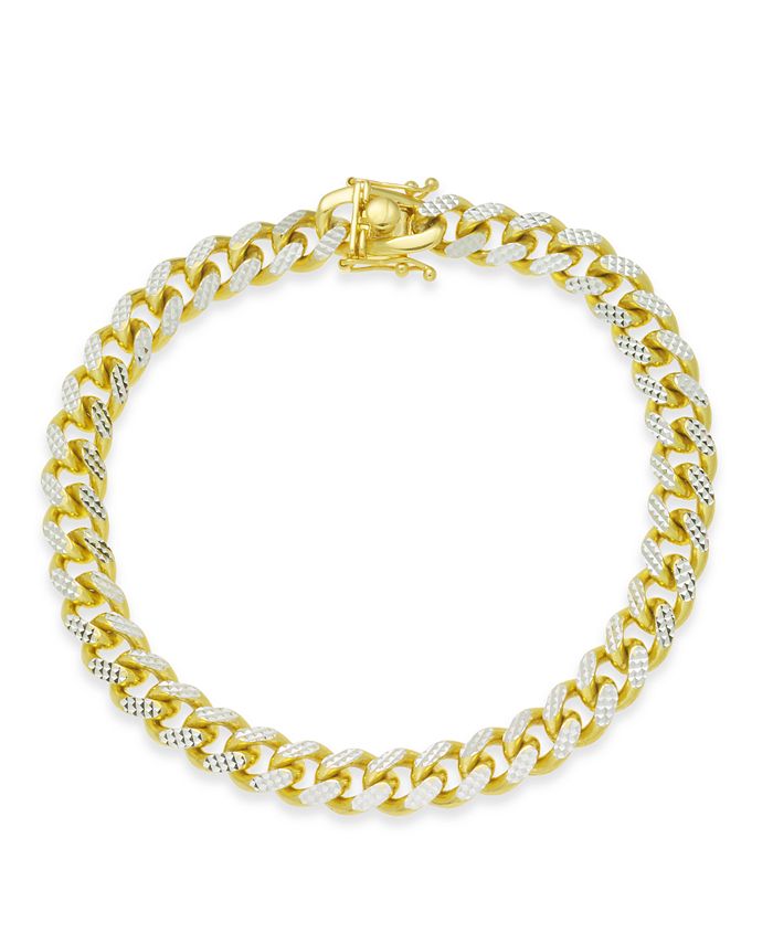 Thin 2mm Gold Bracelet Men Mens Bracelet Chain 18K Gold Cuban Link