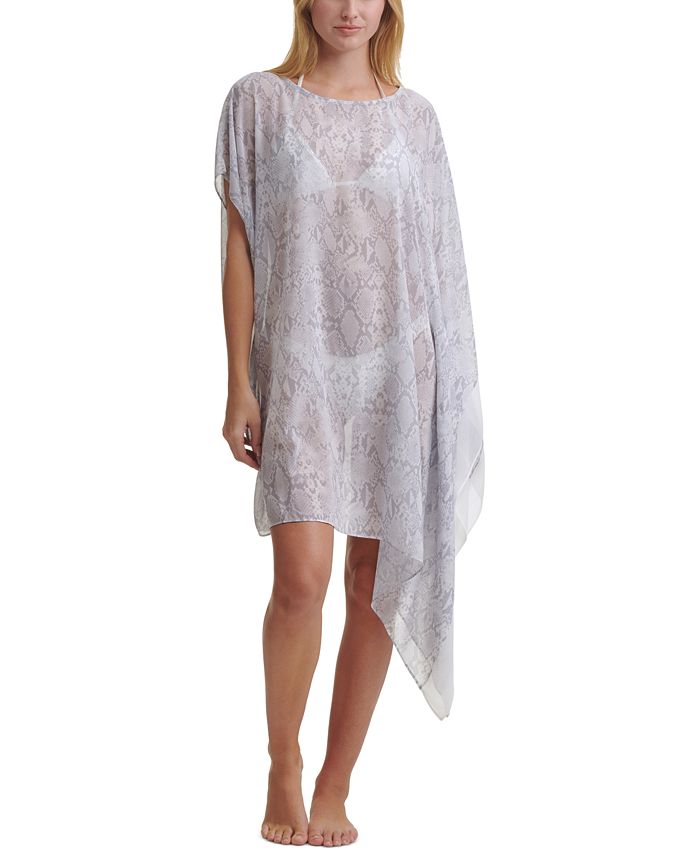 DKNY Asymmetrical Chiffon Caftan Swim CoverUp Macy's
