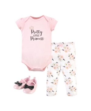 Little Treasure Baby Girls Bodysuit Pant and Shoe Set