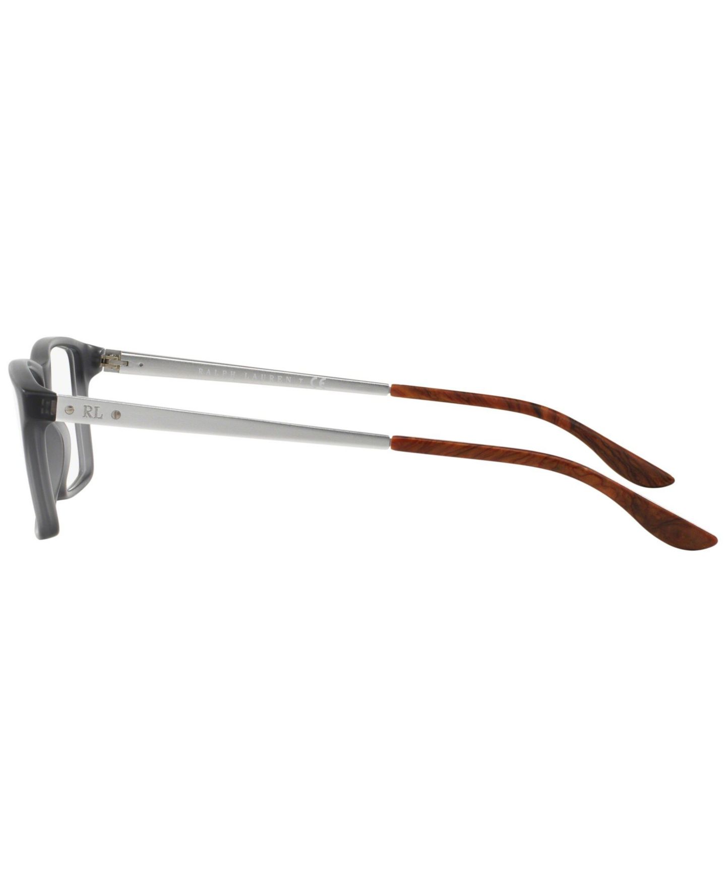 Мужские очки Ralph Lauren Man Rectangle Plastic RL6128 Eyeglasses, цвет: Matte Gry — фото 2