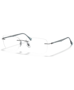 Ray Ban Ray-ban Rx8725 Unisex Rectangle Eyeglasses In Mattebrown