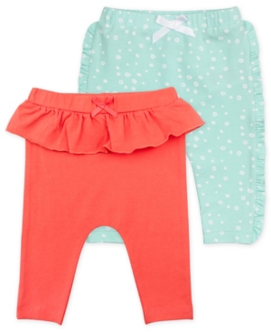 Mac & Moon Baby Girls Ruffle Leggings with Bubble Print 2 Pack