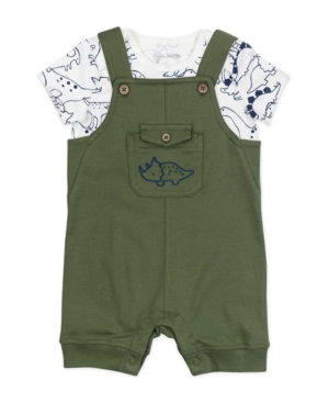 Mac & Moon Baby Boys 2 Piece Dinosaur Print Shortall Set