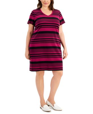 macy's plus size purple dresses