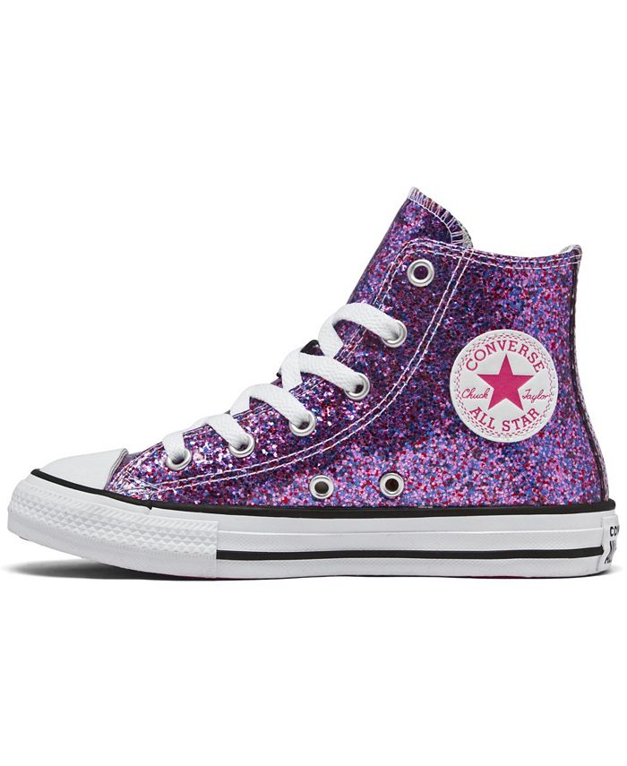 Converse Little Girls Coated Glitter Chuck Taylor All Star High Top