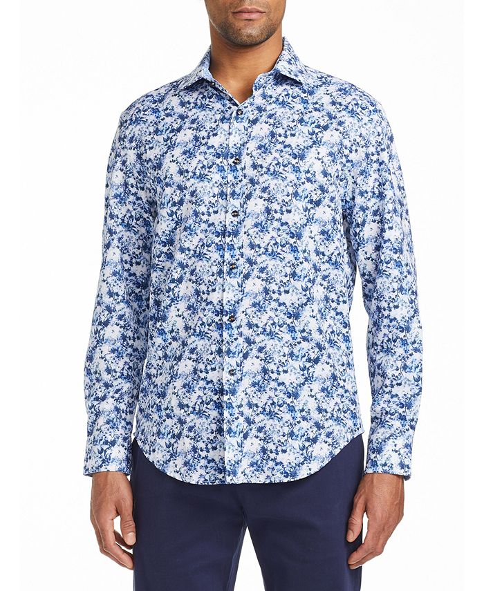 Tallia Men's Slim Fit Long Sleeve Shirt with Free Matching Mask - Macy's