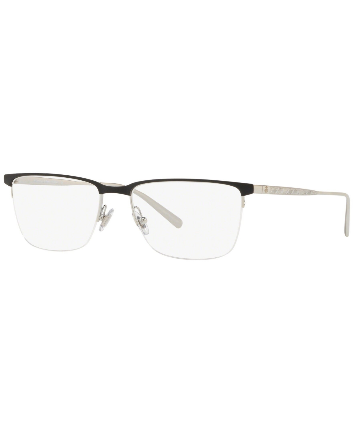 BB1061 Men's Rectangle Eyeglasses - Shiny Silv