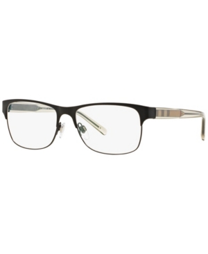 Burberry Be1289 Men's Rectangle Eyeglasses In Matte Blk