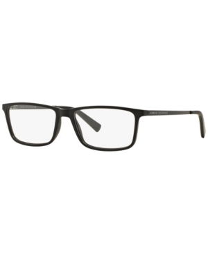 Armani Exchange Ax3027 Men's Rectangle Eyeglasses In Matte Blk
