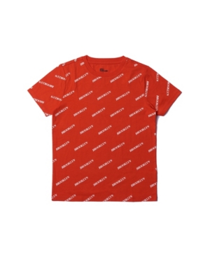 Big Boys Short Sleeve All Over Text Print Tee