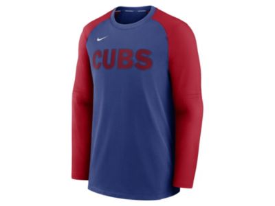 Nike Chicago Cubs Mens Blue Crew Top Pregame Long Sleeve