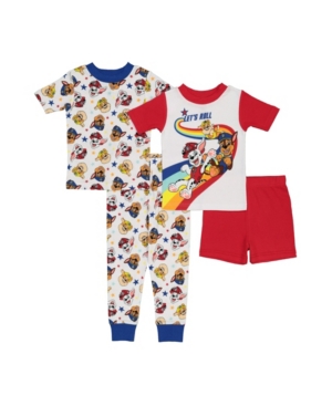 Paw Patrol Toddler Boys 4 Piece Cotton Pajama Set