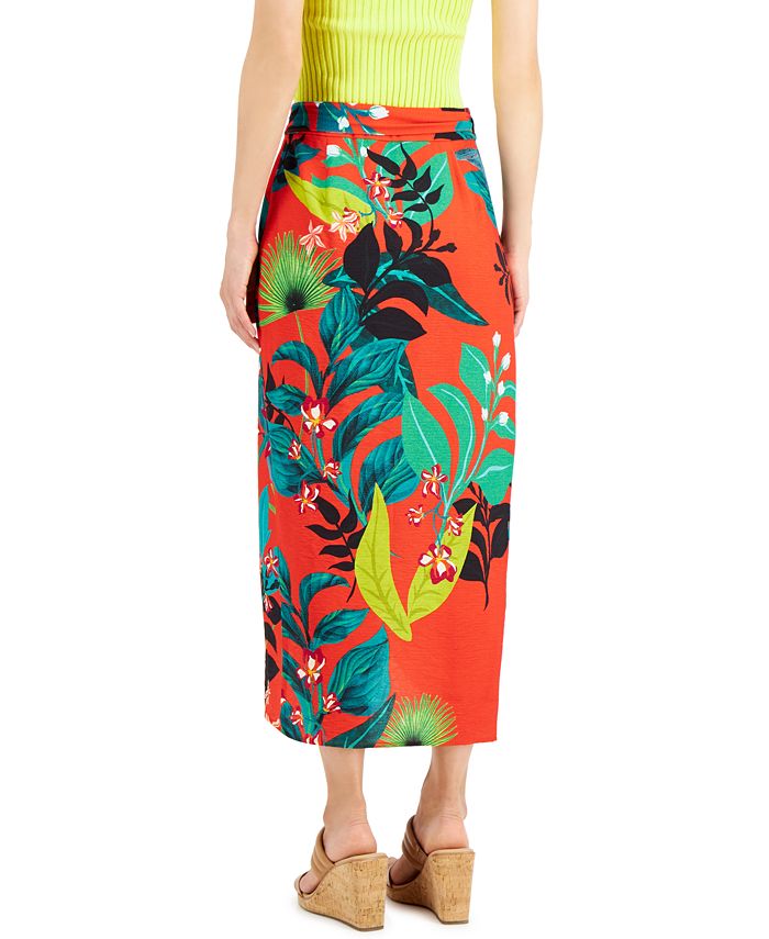 INC International Concepts Printed Sarong Wrap Skirt, Created for Macy ...