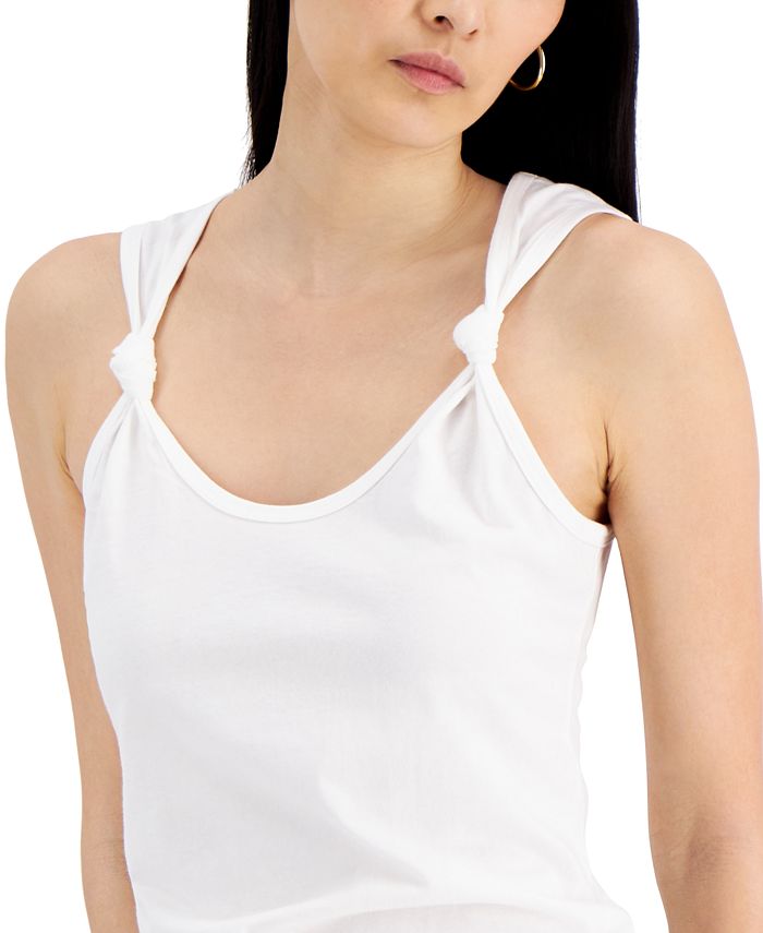 INC International Concepts Women's Knotted-Strap Tank Top, Created for ...