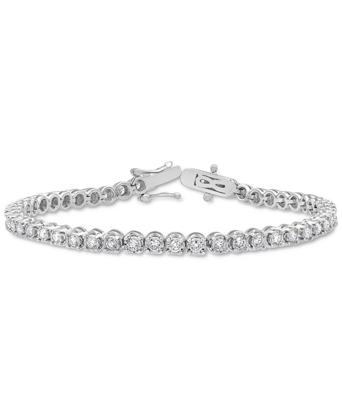Macy's Diamond Tennis Bracelet (2 ct. t.w.) in 10k White Gold Macy's