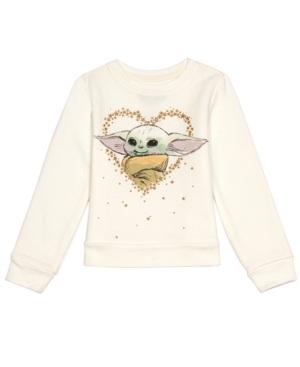 Little Girls Star Wars Baby Yoda Long Sleeve Fleece Top
