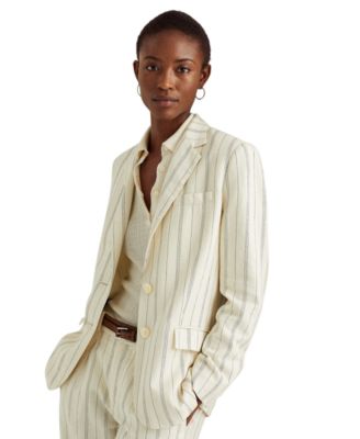 ralph lauren women's striped blazer