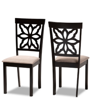Baxton Studio Samwell Modern And Contemporary Fabric Upholstered 2 Piece Dining Chair Set In Beige
